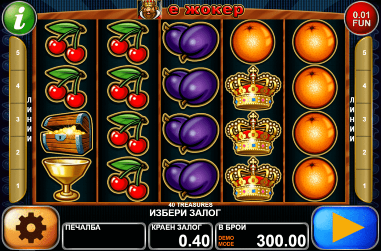 40 линии Mega Slot игра ротативка