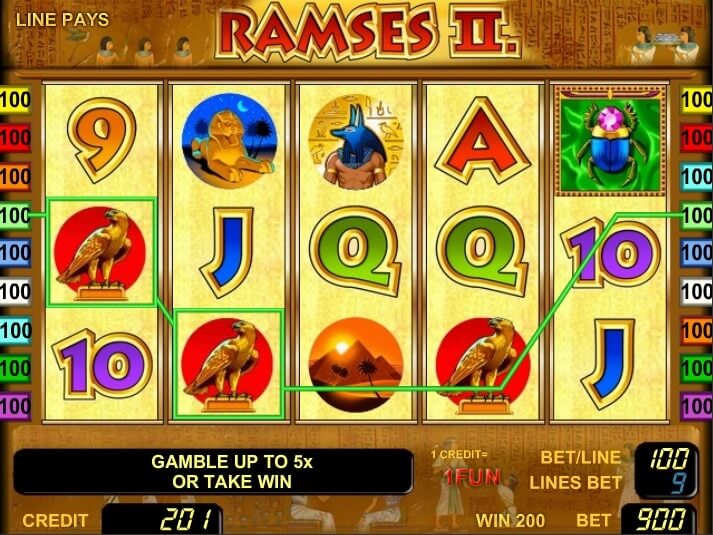 Игра на ротативки Ramses II