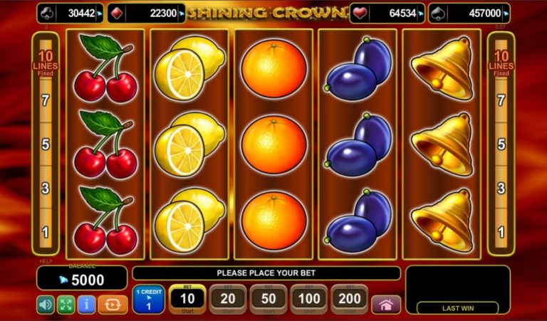 10 Линии слот игра Shining Crown 4