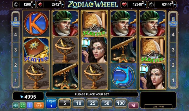 5 Линии слот игра Zodiac Wheel 4