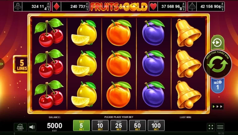 Слот игра - kazinoigri.com - fruits and gold